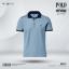 Picture of Single Jersey Knitted Cotton Polo - Sky blue