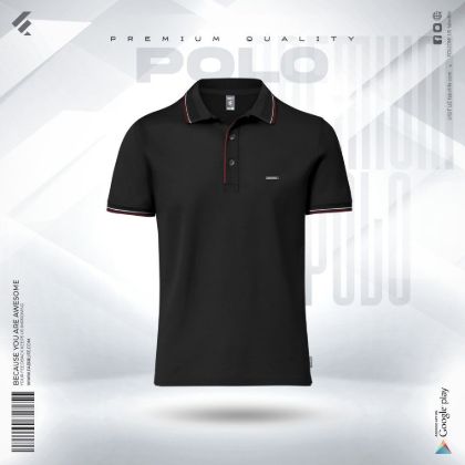 Picture of Premium Double PK Cotton Polo - Black