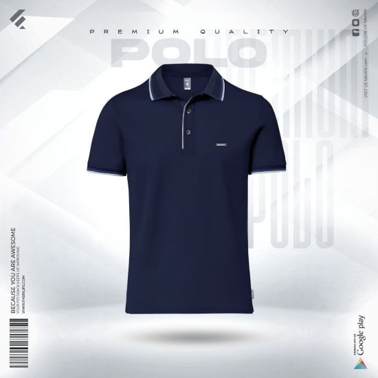 Picture of Premium Double PK Cotton Polo - Gray Melange