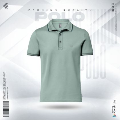 Picture of Premium Double PK Cotton Polo - Ice berg Green