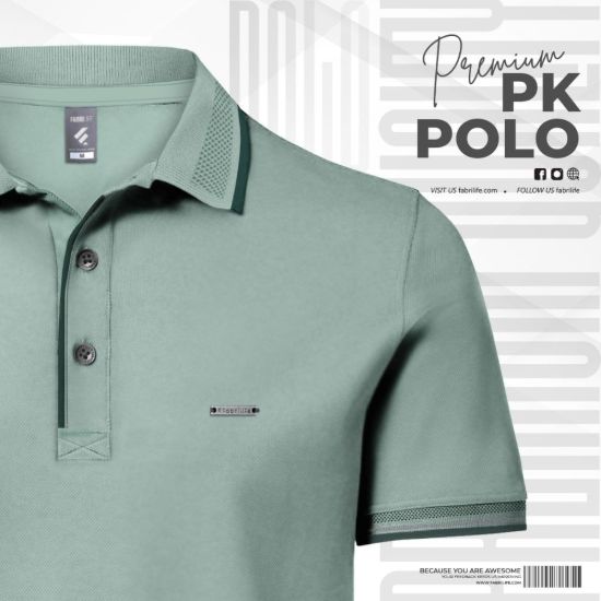 Picture of Premium Double PK Cotton Polo - Ice berg Green