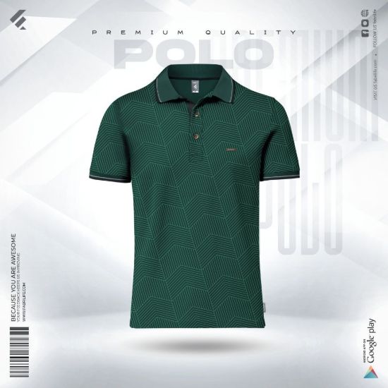 Picture of Premium Elite Edition Double PK Cotton Polo - Green