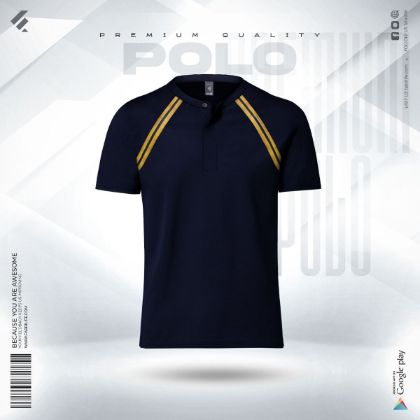 Picture of Premium Designer Edition Double PK Cotton Polo - Sapphirish