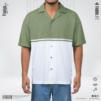 Picture of Premium Cuban Shirt - Ice Berg Green