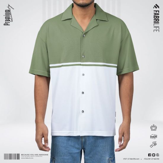 Picture of Premium Cuban Shirt - Ice Berg Green
