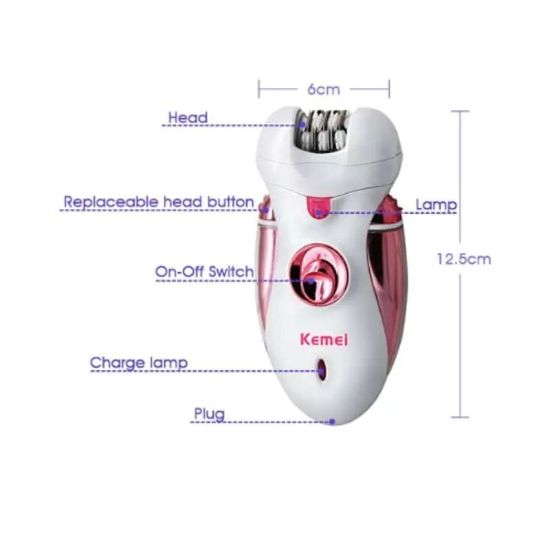 Picture of Kemei KM-2530 Rechargeable Epilator & Shaver 4 in 1 Beauty For Women