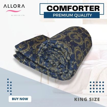 Picture of Navy Trophy Print Comforter