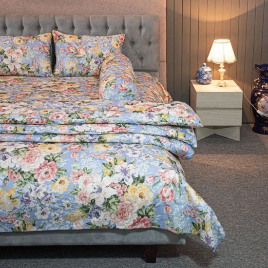 Picture of Monsoon Blooms – Heather Blue Comforter Set (5Pcs)
