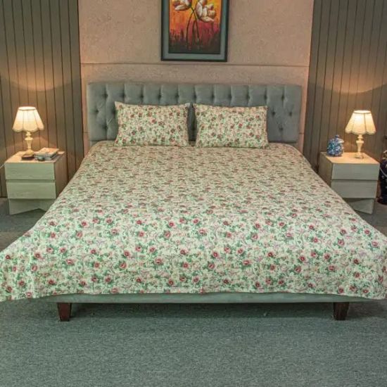 Picture of Spring Serenity Print Bedsheet – Cream