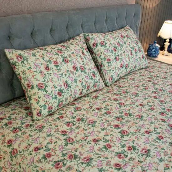 Picture of Spring Serenity Print Bedsheet – Cream