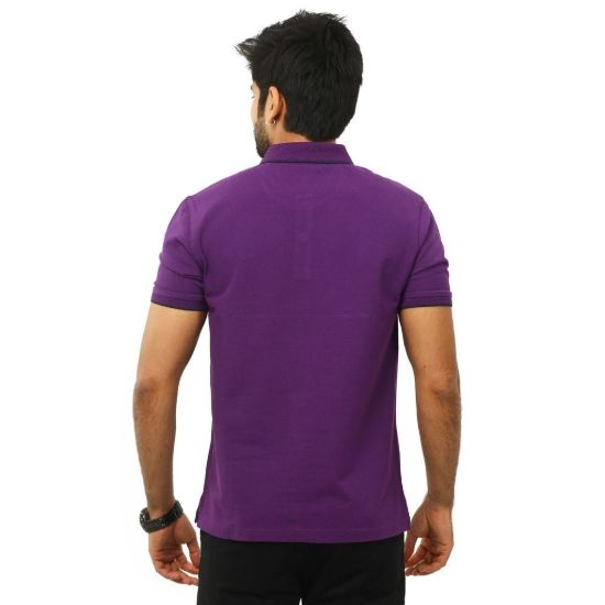 Picture of Crocodile Solid Polo T-Shirt Violet