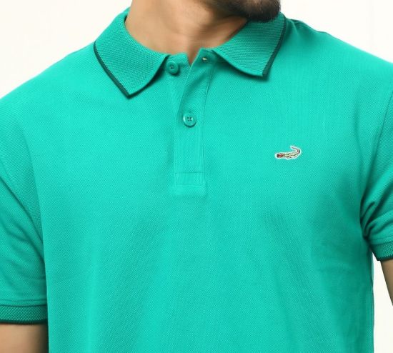Picture of Crocodile Solid Polo T-Shirt Light Green
