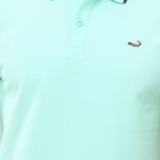 Picture of Crocodile Solid Polo T-Shirt Mint Blue