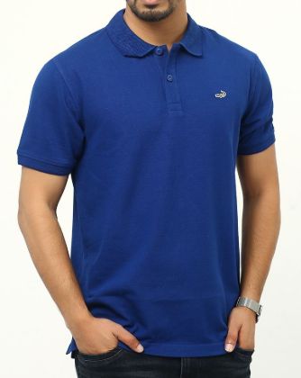 Picture of Crocodile Solid Polo T-Shirt Navy Blue