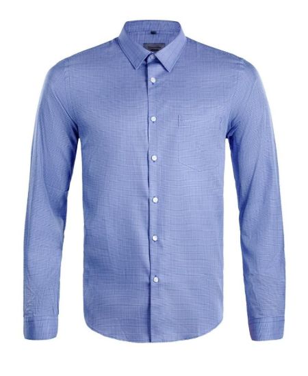 Picture of Crocodile Formal Shirt Blue Micro Check