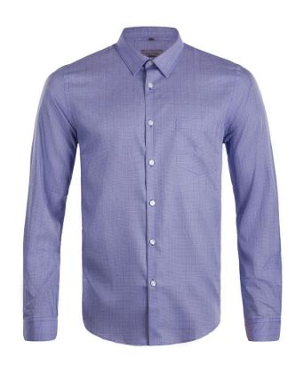 Picture of Crocodile Formal Shirt Purple Check