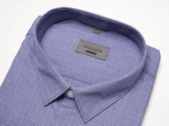 Picture of Crocodile Formal Shirt Purple Check