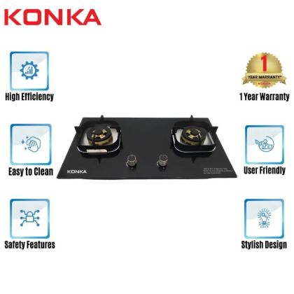 Picture of KONKA DOUBLE BURNER GAS COOKER GA-KG01 (KGA-BGS17)-LPG