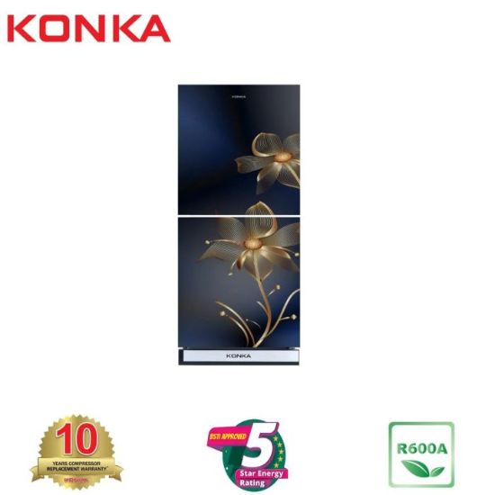 Picture of KONKA Refrigerator-KRB-190GB-3D Navy Nelumbo-2-Door, Bottom Freezer (190 Ltr)