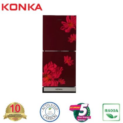 Picture of KONKA Refrigerator-KRB-200GB-Red Sakura-2-Door, Bottom Freezer (200 Ltr)