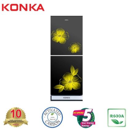 Picture of KONKA Refrigerator-KRB-230GB-Glass Mirror-2-Door, Bottom Freezer (230 Ltr)