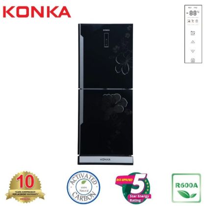 Picture of KONKA Refrigerator-KRT-315EGB-Black, Upper Freezer, Digital Display (315 LTR)