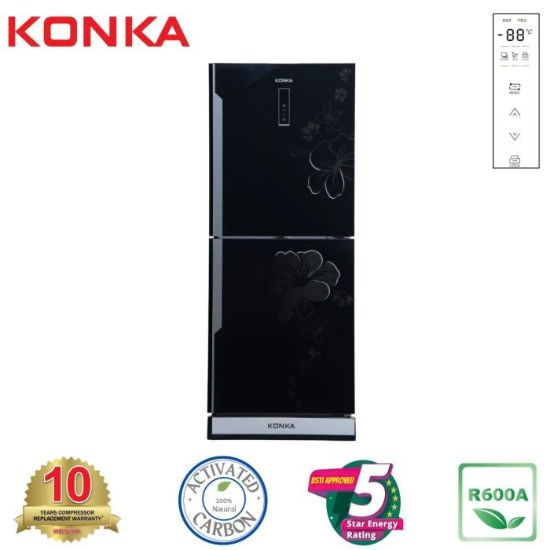 Picture of KONKA Refrigerator-KRT-315EGB-Black, Upper Freezer, Digital Display (315 LTR)