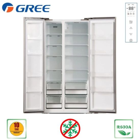 Picture of GREE SIDE BY SIDE REFRIGERATOR NON FROST BDRF-BDRF-616WPG (INVERTER-616 LTR)