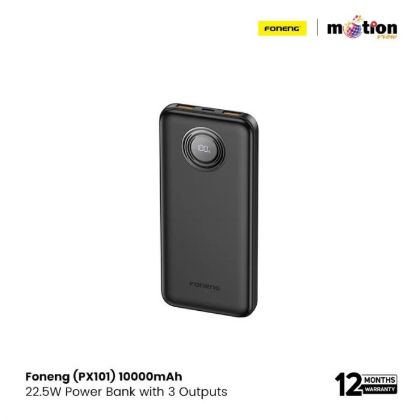 Picture of Foneng (PX101) 10000mAh 22.5W Power Bank with 3 Outputs