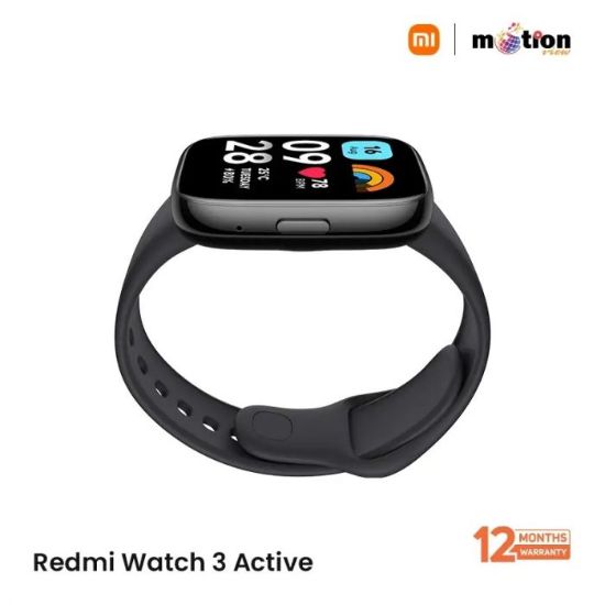 Picture of Redmi Watch 3 Active BT Calling Smart watch with 1.83" Big Screen, SpO2 & 5ATM Water Resistance - Charcoal Black
