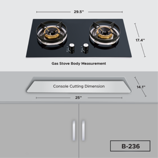 Picture of Gazi Smiss Gas Stove - High Quality Tempered Glass