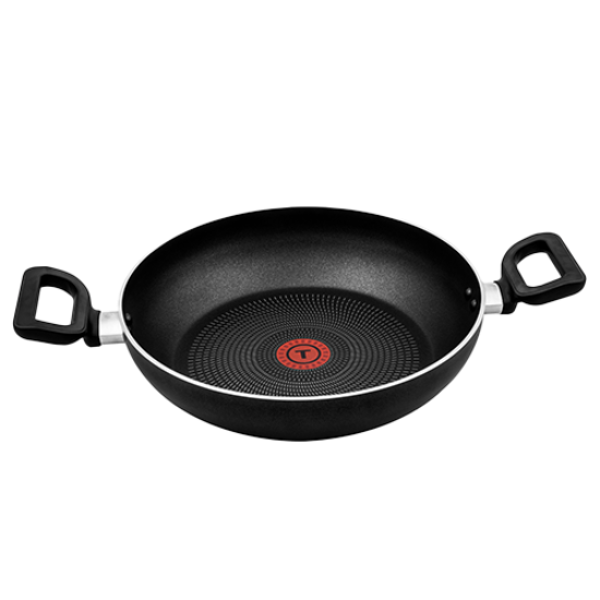 Picture of TEFAL GREYISH BLACK DELICIA KADAI 28 CM WITH GLASS LID