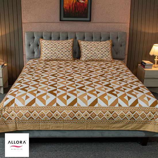 Picture of Pattern Play Printed Allora Bed sheet – Brown Magic