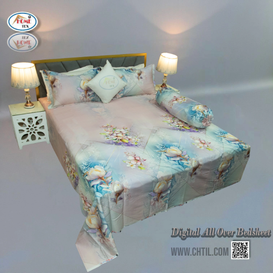 Picture of DIGITAL ALL OVER BED SHEET (4PCS SET) – 7274-110