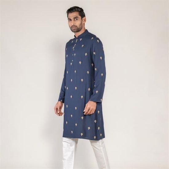 Picture of All-over Embroidery design panjabi