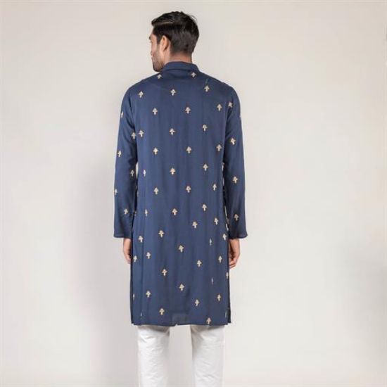 Picture of All-over Embroidery design panjabi