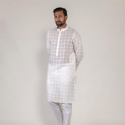Picture of Check panjabi regular fit