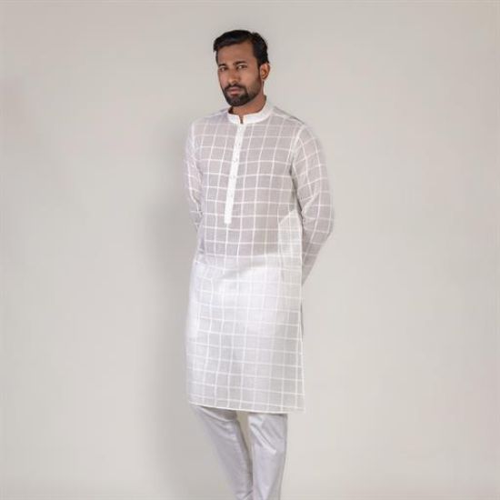 Picture of Check panjabi regular fit