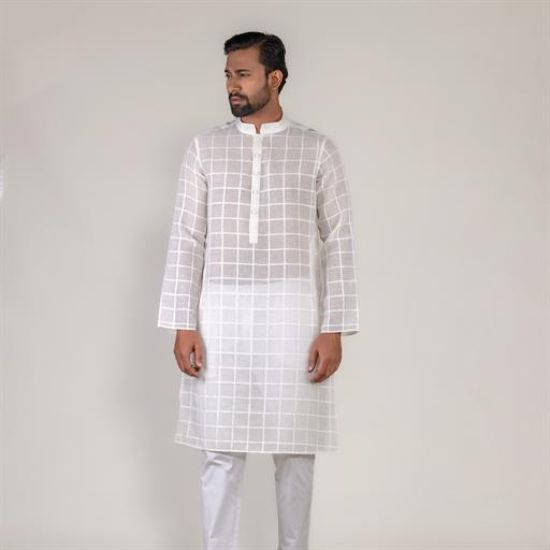 Picture of Check panjabi regular fit