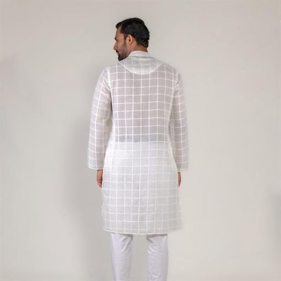 Picture of Check panjabi regular fit