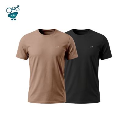 Picture of Mens Premium Blank T-shirt - Black &  Light Coffee Combo