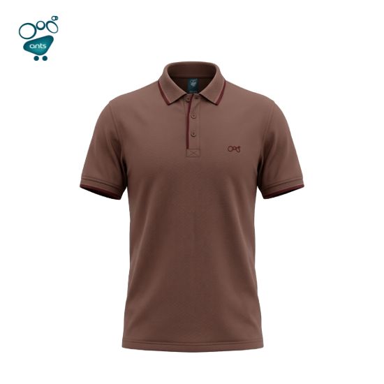 Picture of Premium Double PK Cotton Polo - Light Coffee