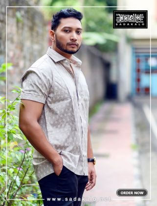 Picture of New Looking Casual Printed Cotton Shirt at Sadakalo