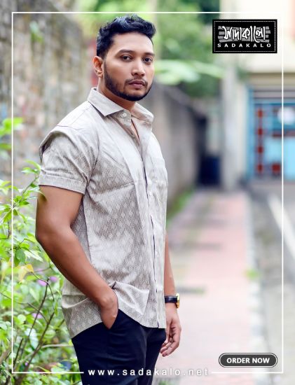 Picture of New Looking Casual Printed Cotton Shirt at Sadakalo