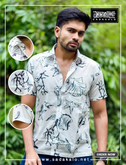Picture of Top Quality Fashionable Men's Casual Printed Cotton Shirt