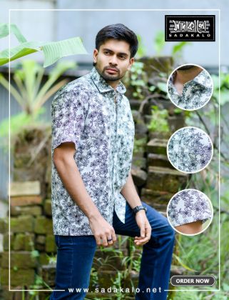 Picture of Stylish Men's Fashion Cotton Fabric Casual Printed Shirt