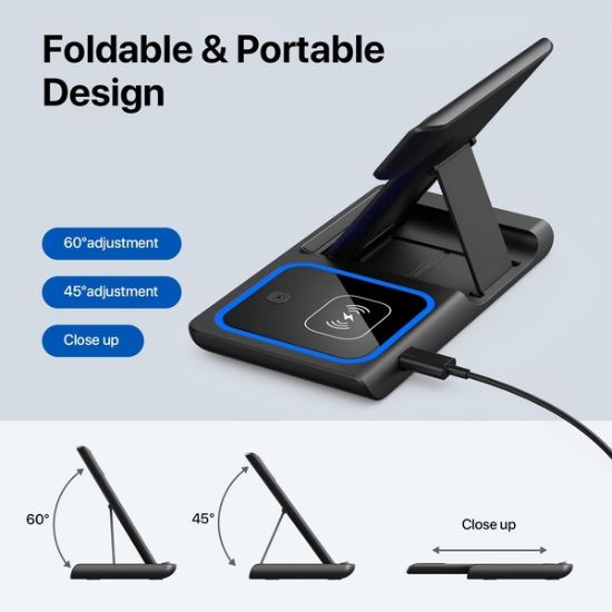 Picture of 3-in-1 Wireless Charger - Multifunction Phone Charging Stand