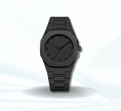 Picture of Arabic Dial Quartz Watch - 3ATM Waterproof Black Wrist Watch for Men