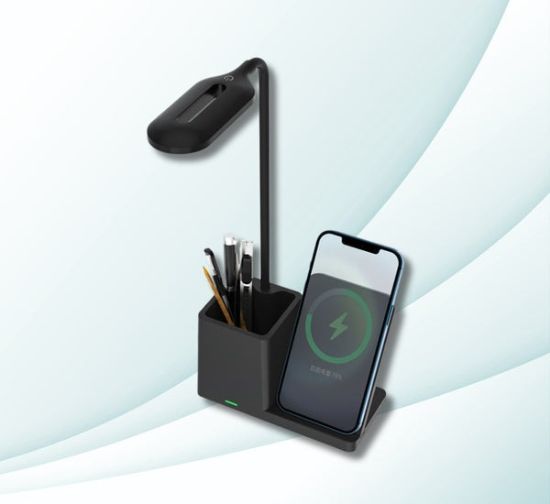 Picture of 15W Wireless Charger with Pen Holder & Desk Lamp for iPhone