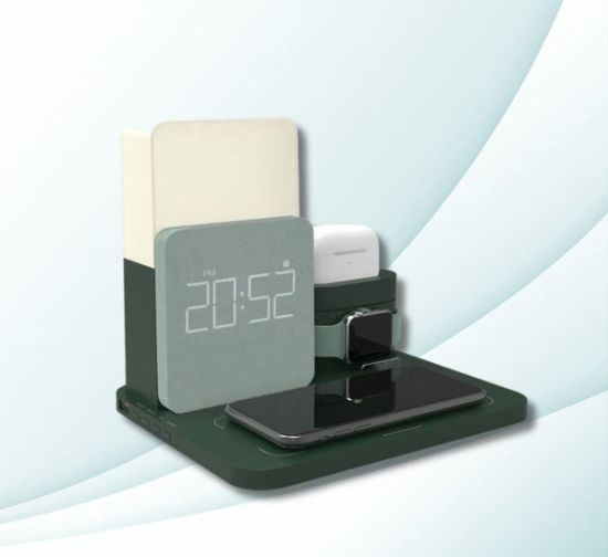 Picture of 6-in-1 Wireless Charger with LED Light & Clock - Smart Home Station